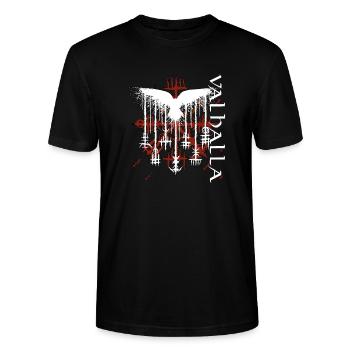 Ragnarok Rabe Viking Grunge - Stanley/Stella Unisex Bio-T-Shirt CRAFTER - Schwarz - Vorne - Alina (178cm) & Michal (187cm)