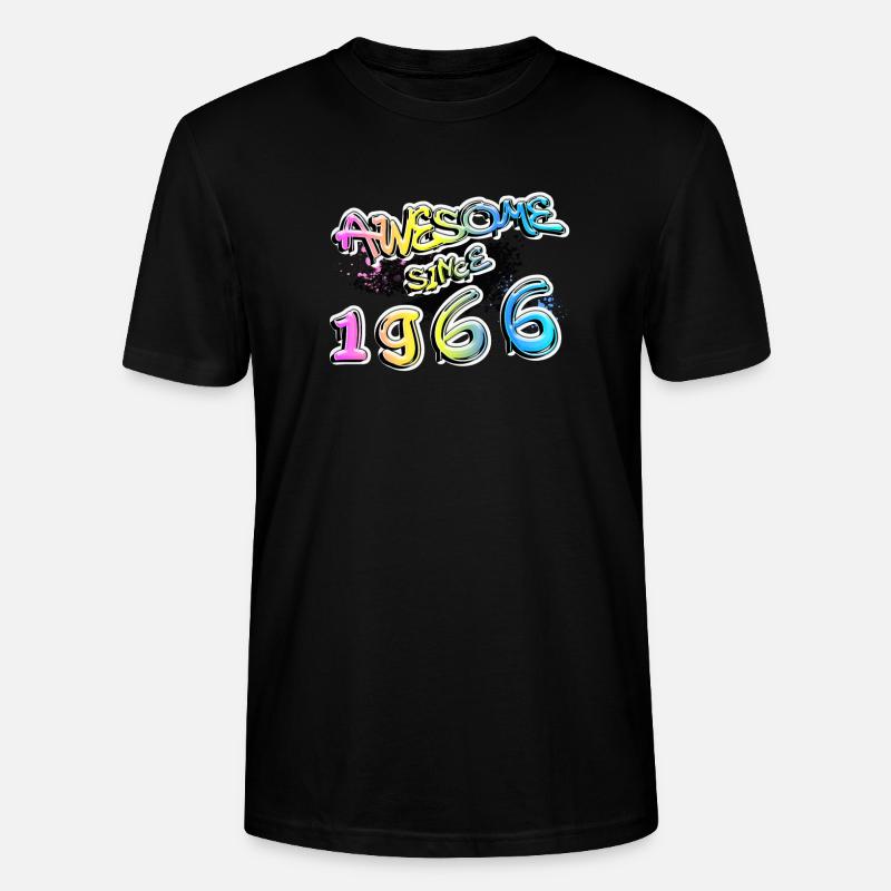 Awesome since 1966 Graffiti Motiv - Stanley/Stella Unisex Bio-T-Shirt CRAFTER - Schwarz