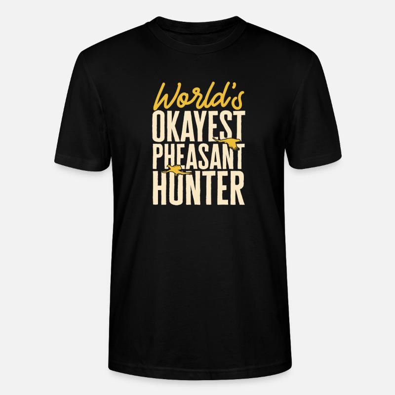 Fasanenjagd Fasan Vogeljagd Vogeljäger - Stanley/Stella Unisex Bio-T-Shirt CRAFTER - Schwarz