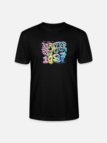 Édition limitée 1987 Graffiti - T-shirt bio CRAFTER Stanley Stella Unisexe - noir