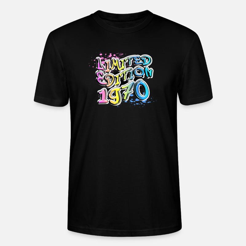 Édition limitée 1970 Graffiti - T-shirt bio CRAFTER Stanley Stella Unisexe - noir