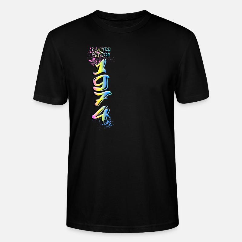 Édition limitée 1974 Graffiti - T-shirt bio CRAFTER Stanley Stella Unisexe - noir