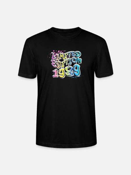 Édition limitée 1989 Graffiti - T-shirt bio CRAFTER Stanley Stella Unisexe - noir