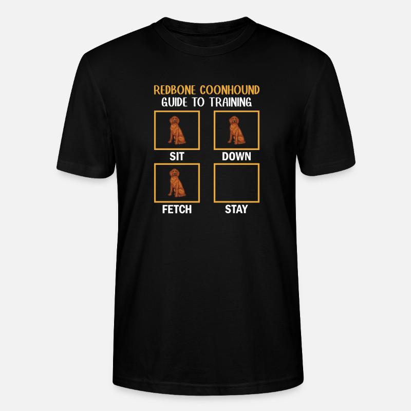 Redbone Coonhound Hund Geschenk - Stanley/Stella Unisex Bio-T-Shirt CRAFTER - Schwarz