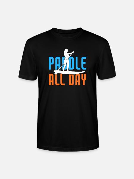 SUP Paddle Board Paddleboarding - Stanley/Stella CRAFTER Unisex Organic T-Shirt - black