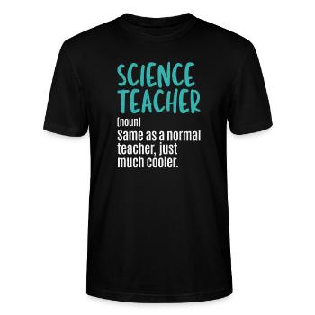 Wissenschaftslehrer Definition Biologielehrer - Stanley/Stella Unisex Bio-T-Shirt CRAFTER - Schwarz - Vorne - Alina (178cm) & Michal (187cm)