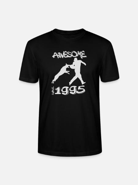 Awesome since 1995. Agility, Hundetraining - Stanley/Stella CRAFTER Unisex Organic T-Shirt - black