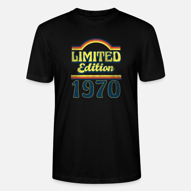 Edition Limitée 1970 Millésime - T-shirt bio CRAFTER Stanley Stella Unisexe - noir
