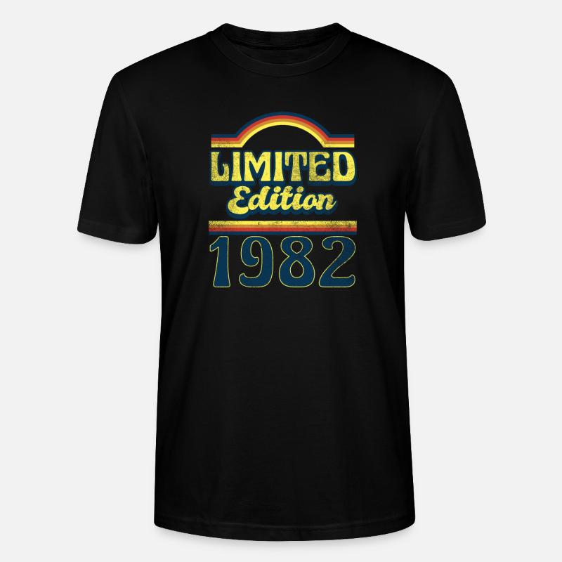 Edition Limitée Millésime 1982 - T-shirt bio CRAFTER Stanley Stella Unisexe - noir