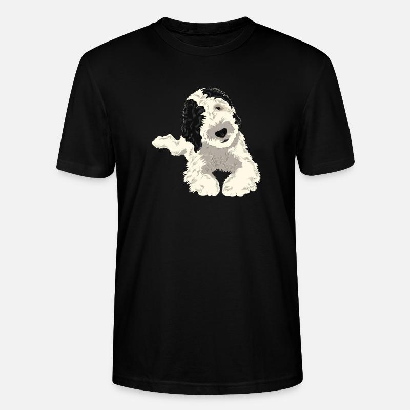 Cadeau de chien Sheepadoodle - T-shirt bio CRAFTER Stanley Stella Unisexe - noir