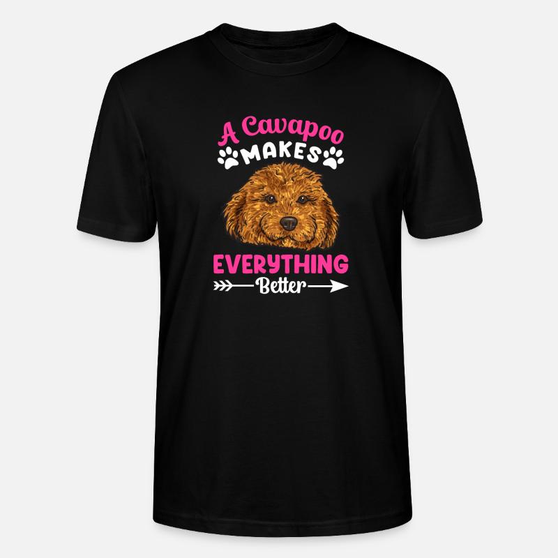 Cavapoo Cavoodle Capoodle Chien - T-shirt bio CRAFTER Stanley Stella Unisexe - noir