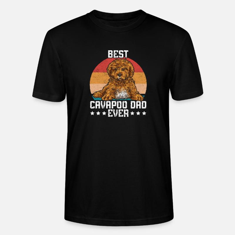 Cavapoo Cavoodle Capoodle Dog - Stanley/Stella CRAFTER Unisex Organic T-Shirt - black