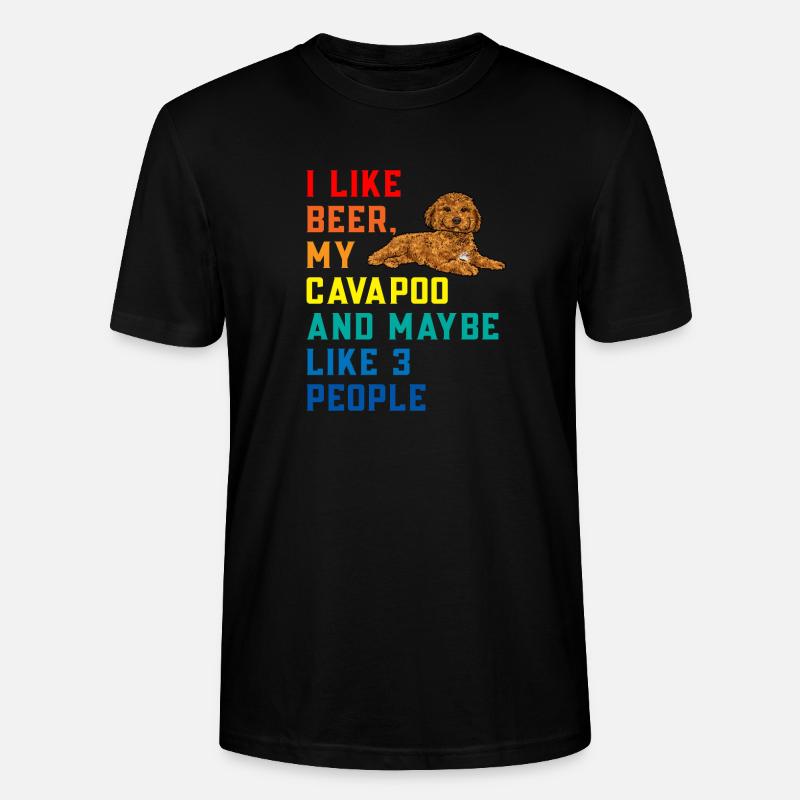 Cavapoo Cavoodle Capoodle Chien - T-shirt bio CRAFTER Stanley Stella Unisexe - noir