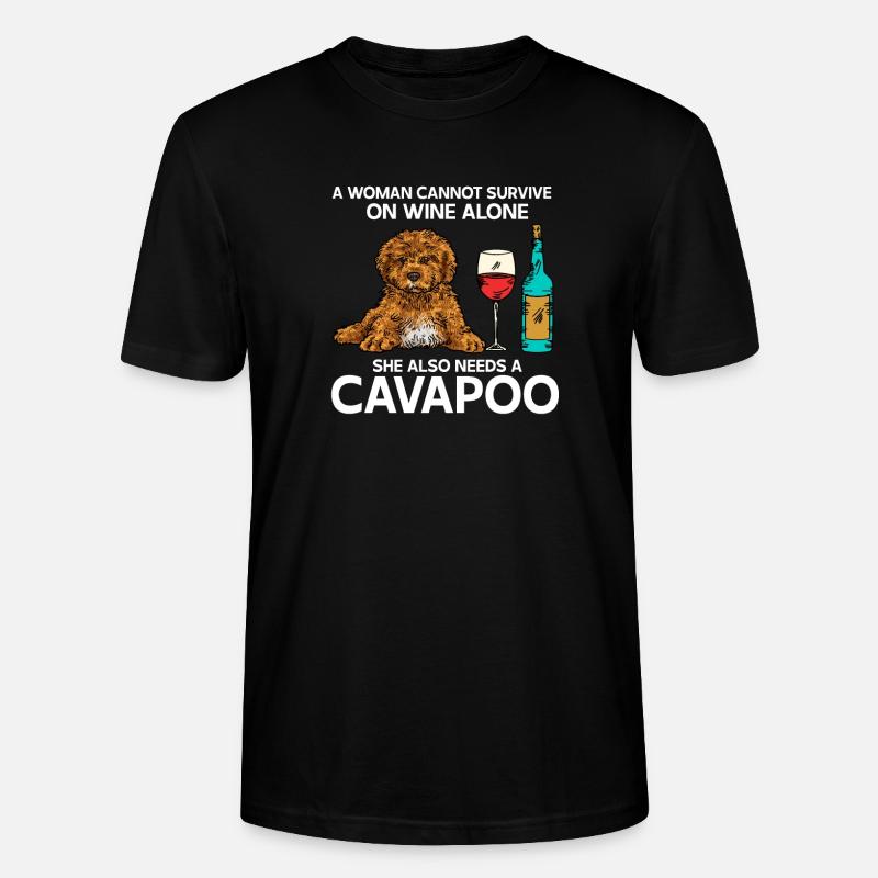 Cavapoo Cavoodle Capoodle Dog - Stanley/Stella CRAFTER Unisex Organic T-Shirt - black