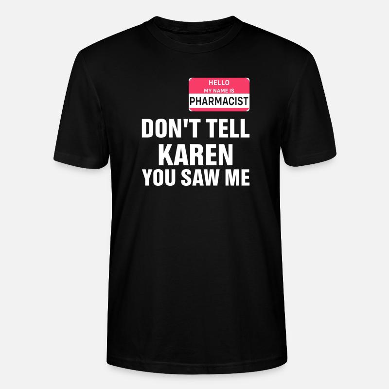 Médicaments Pharmacie Technicien Pharmacien - T-shirt bio CRAFTER Stanley Stella Unisexe - noir