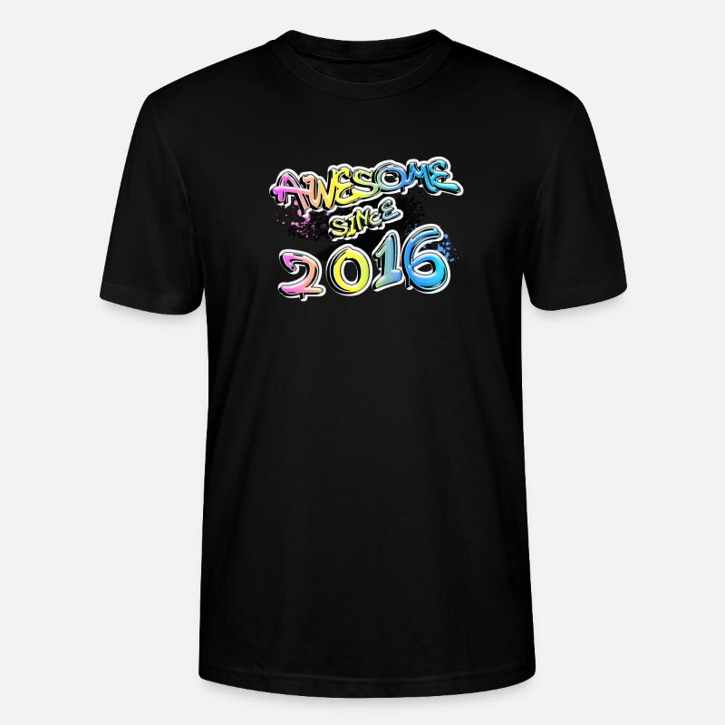 Awesome since 2016 - Stanley/Stella Unisex Bio-T-Shirt CRAFTER - Schwarz