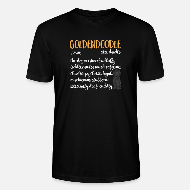 Chien Doodle Black Goldendoodle - T-shirt bio CRAFTER Stanley Stella Unisexe - noir