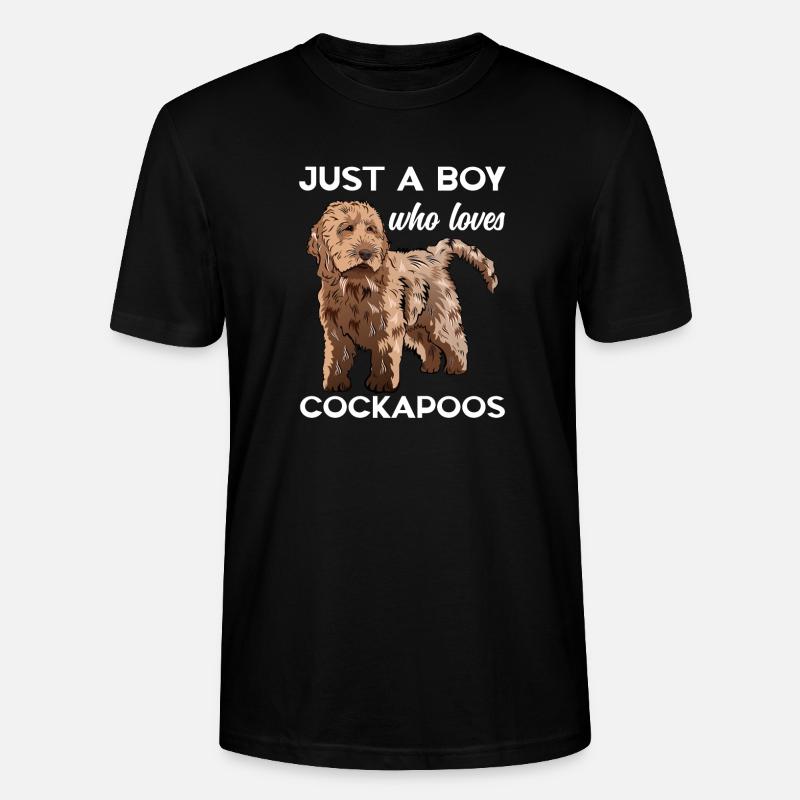 Cockapoo Dog - Stanley/Stella CRAFTER Unisex Organic T-Shirt - black