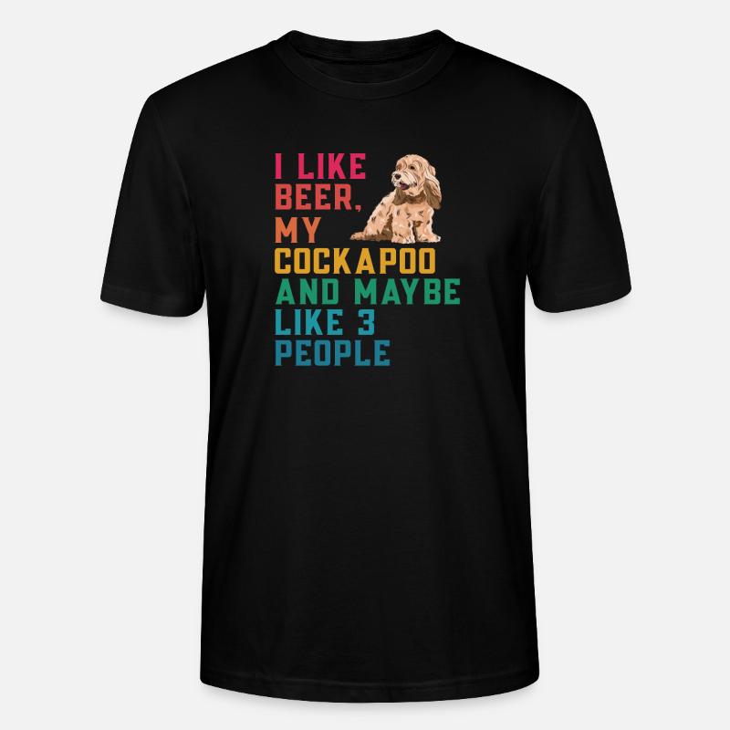 Cockapoo Hund - Stanley/Stella Unisex Bio-T-Shirt CRAFTER - Schwarz