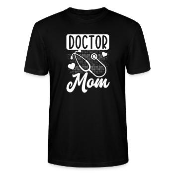 Docteur Maman Mère Médicale Fête des mères - T-shirt bio CRAFTER Stanley Stella Unisexe - noir - Devant - Alina (178cm) & Michal (187cm)