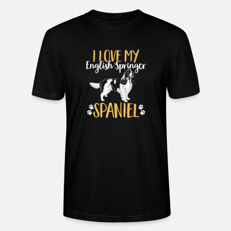 English Springer Spaniel Hund - Stanley/Stella Unisex Bio-T-Shirt CRAFTER - Schwarz