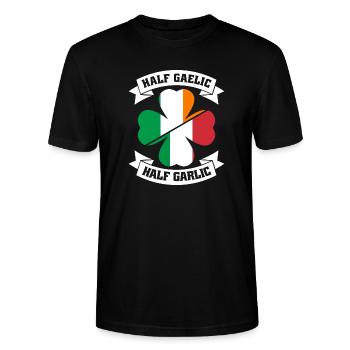 Irisches Italienisches Halbes Gälisches Halbes - Stanley/Stella Unisex Bio-T-Shirt CRAFTER - Schwarz - Vorne - Alina (178cm) & Michal (187cm)