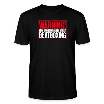 Start Beatboxing Beatbox Lover Beatboxer - Stanley/Stella CRAFTER Unisex Organic T-Shirt - black - Front - Alina (178cm) & Michal (187cm)
