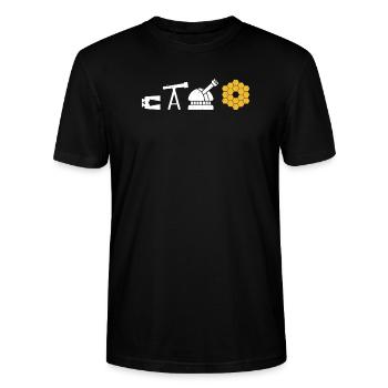 Evolution Der Astronomie James-webb-teleskop Für - Stanley/Stella Unisex Bio-T-Shirt CRAFTER - Schwarz - Vorne - Alina (178cm) & Michal (187cm)