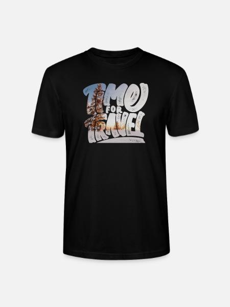 Time for travel - Stanley/Stella CRAFTER Unisex Organic T-Shirt - black