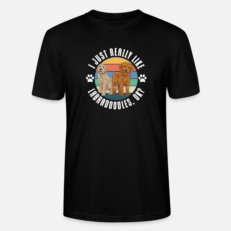 Labradoodle Hund - Stanley/Stella Unisex Bio-T-Shirt CRAFTER - Schwarz