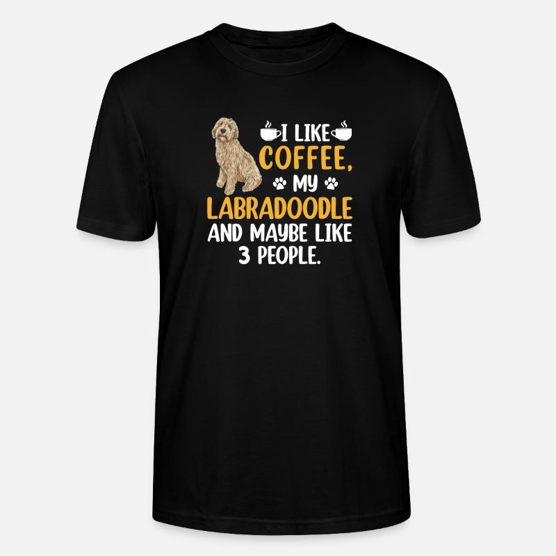 Labradoodle Hund - Stanley/Stella Unisex Bio-T-Shirt CRAFTER - Schwarz