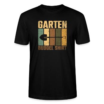 Garten Buddel - Stanley/Stella Unisex Bio-T-Shirt CRAFTER - Schwarz - Vorne - Alina (178cm) & Michal (187cm)