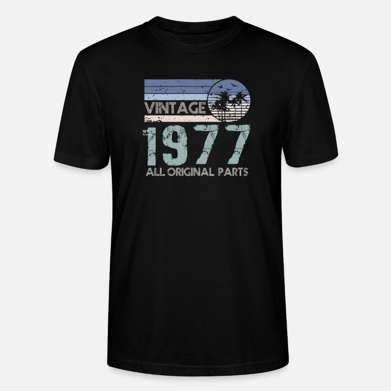 Edition Limitée 1977 Millésime - T-shirt bio CRAFTER Stanley Stella Unisexe - noir
