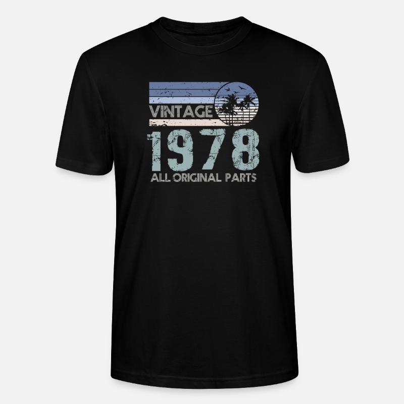 Edition Limitée 1978 Millésime - T-shirt bio CRAFTER Stanley Stella Unisexe - noir