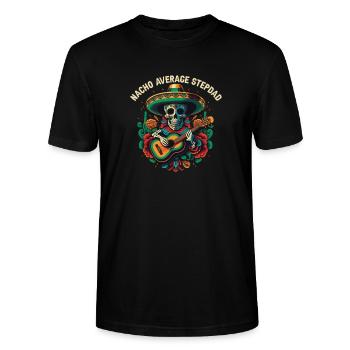 Nacho Moyenne Beau-père Mexicain Nourriture Fête des pères Mex - T-shirt bio CRAFTER Stanley Stella Unisexe - noir - Devant - Alina (178cm) & Michal (187cm)