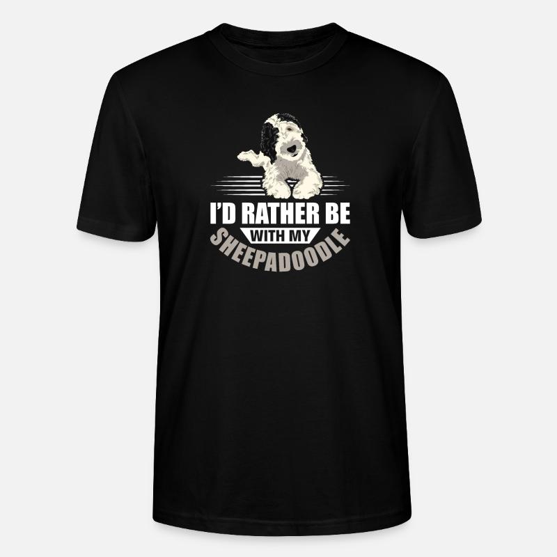 Sheepadoodle Doodle Hund - Stanley/Stella Unisex Bio-T-Shirt CRAFTER - Schwarz