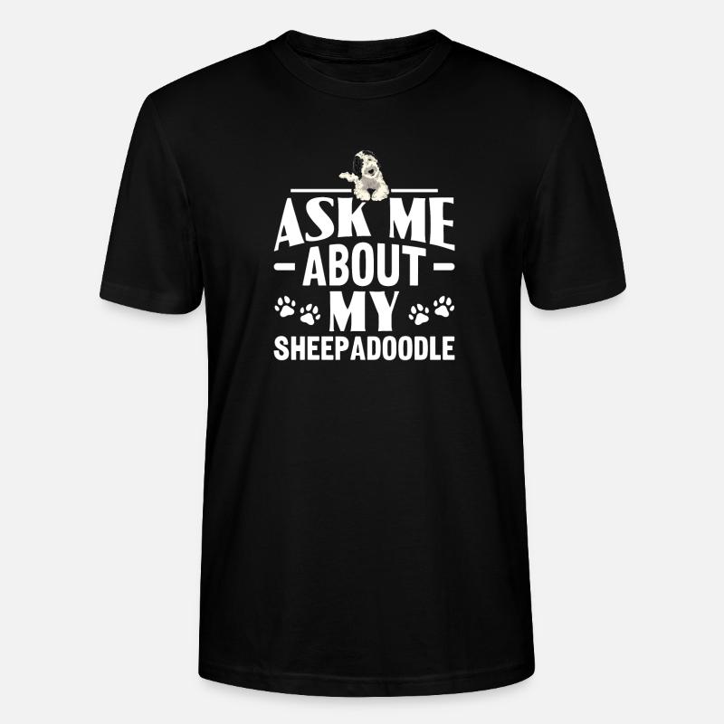 Sheepadoodle Doodle Dog - T-shirt bio CRAFTER Stanley Stella Unisexe - noir