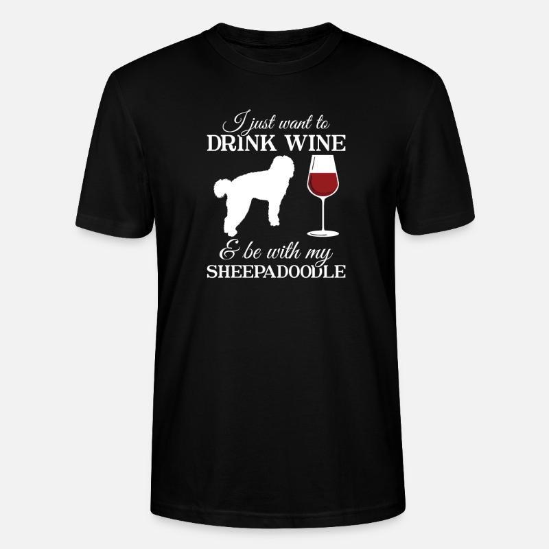 Sheepadoodle Doodle Dog - T-shirt bio CRAFTER Stanley Stella Unisexe - noir
