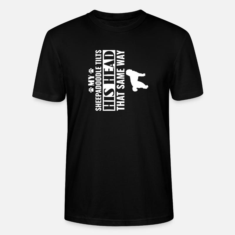 Sheepadoodle Doodle Chien - T-shirt bio CRAFTER Stanley Stella Unisexe - noir