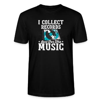 Disques vinyles Collector Records Collect Music - T-shirt bio CRAFTER Stanley Stella Unisexe - noir - Devant - Alina (178cm) & Michal (187cm)