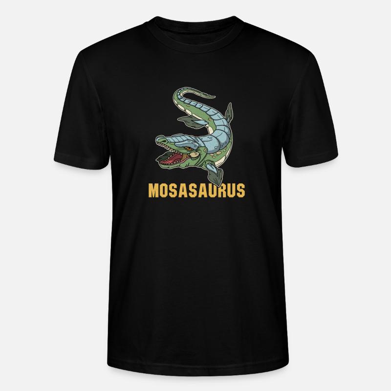 Mosasaurus Dinosaurier Kinder Schule Geschenk - Stanley/Stella Unisex Bio-T-Shirt CRAFTER - Schwarz
