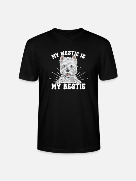 West Highland White Terrier Westie - Stanley/Stella CRAFTER Unisex Organic T-Shirt - black