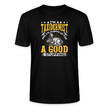 Good filling Taxidermist Expert Taxidermy Animals - Stanley/Stella CRAFTER Unisex Organic T-Shirt - black - Front - Alina (178cm) & Michal (187cm)