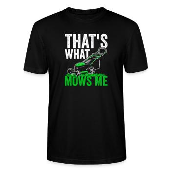 Mowing Lawn Mowing Landscape Gardener Lawn Mower - Stanley/Stella CRAFTER Unisex Organic T-Shirt - black - Front - Alina (178cm) & Michal (187cm)