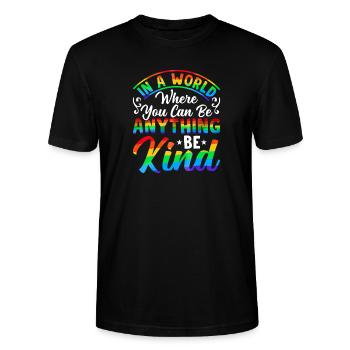 Lgbtq Gay Awareness Rights Unterstützen Pride - Stanley/Stella Unisex Bio-T-Shirt CRAFTER - Schwarz - Vorne - Alina (178cm) & Michal (187cm)