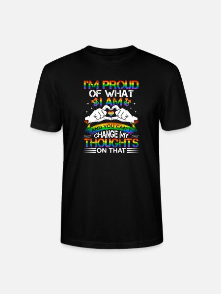 Proud of Who I Am Lgbtq Gay Awareness - Stanley/Stella CRAFTER Unisex Organic T-Shirt - black