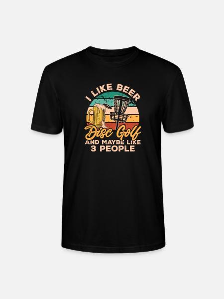 Discgolf Disc Golf Frisbee - Stanley/Stella CRAFTER Unisex Organic T-Shirt - black
