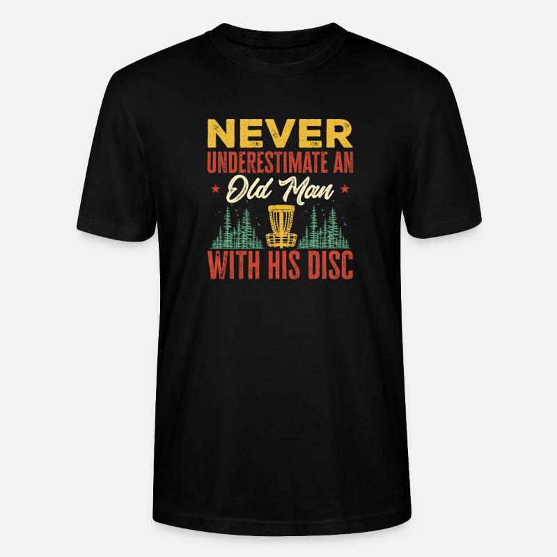 Discgolf Disc Golf Frisbee - Stanley/Stella Unisex Bio-T-Shirt CRAFTER - Schwarz