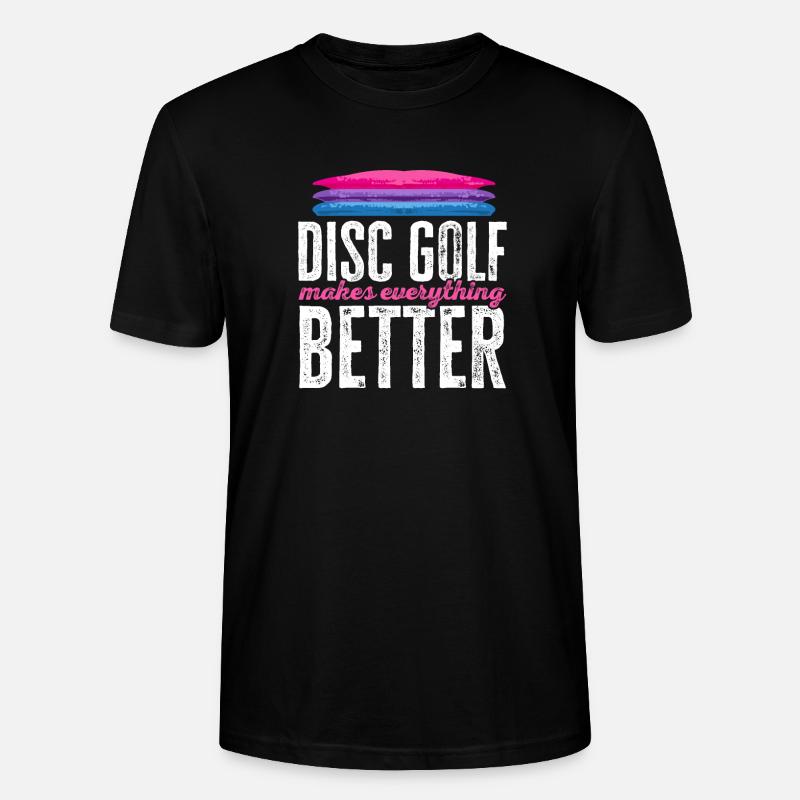 Discgolf Disc Golf Frisbee - T-shirt bio CRAFTER Stanley Stella Unisexe - noir