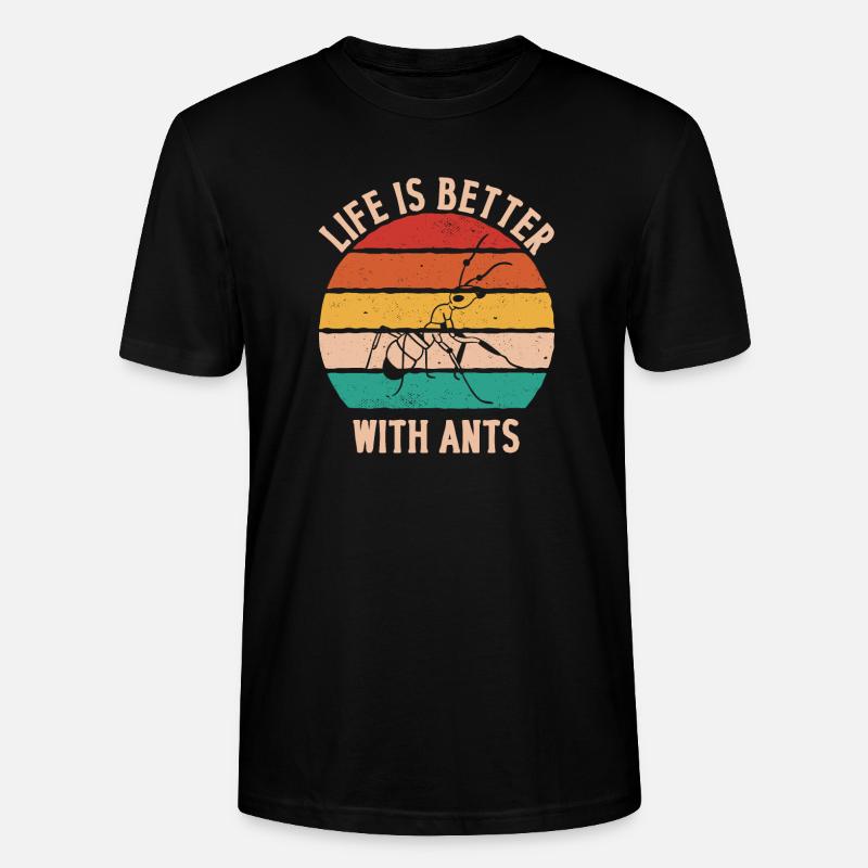 Entomologiste collectionneur d’insectes fourmis - T-shirt bio CRAFTER Stanley Stella Unisexe - noir